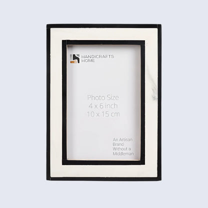 Resin Inlay Frame – Black & White in 4x6 & 5x7 – Wholesale picture frames