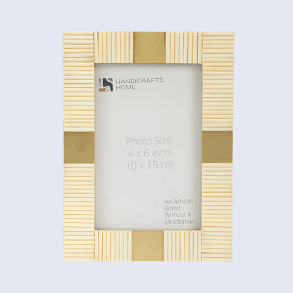 Resin Inlay White & Gold Picture Frame For Desk & Wall-3 Sizes – Wholesale picture frames