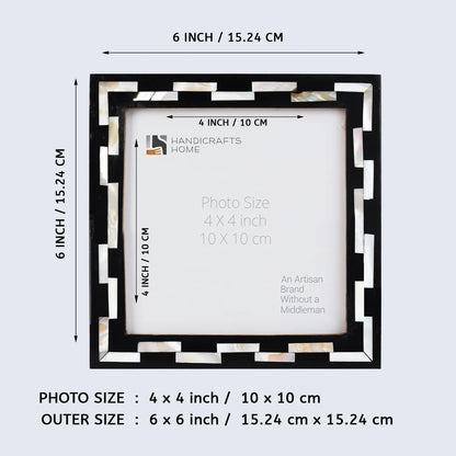 Mother of Pearl & Resin Inlay Picture Frames Pearlescent Tiptoe in 4x4, Make to Order – Wholesale picture frames
