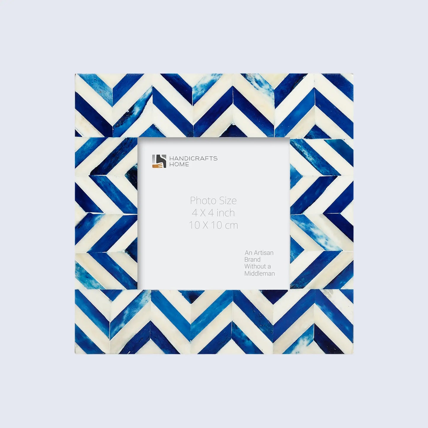 Picture Frames Herringbone Pattern Bone Inlay Collection in 2 Sizes, Blue – Wholesale picture frames