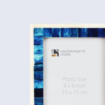 Classic Bone Inlay Picture Frame Blue & White, 4x6,5x7,8x10