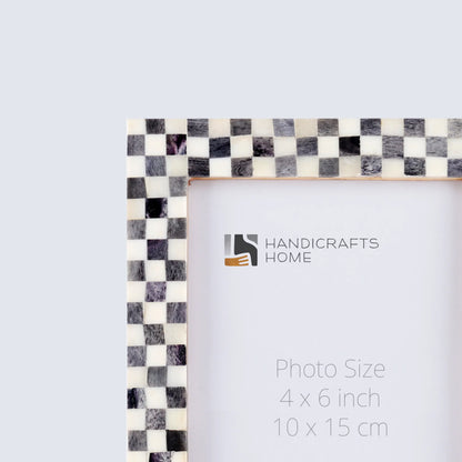 Picture Frames Checkered Pattern Bone Inlay Collection in 27 Sizes – Wholesale picture frames