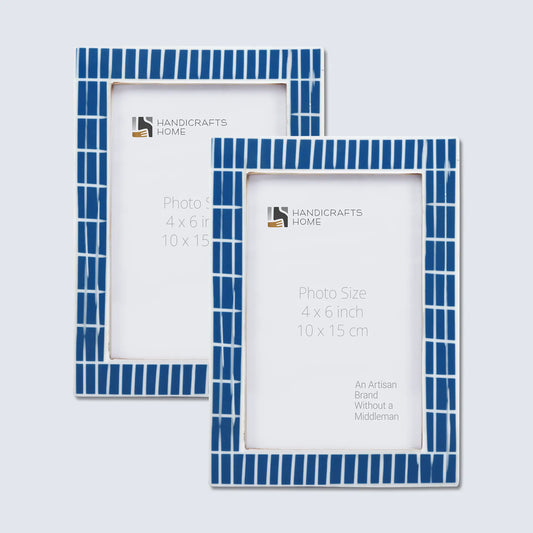 Picture Frames Manhattan Subway Pattern Resin Inlay Collection in 3 Sizes, Pack of 2 – Wholesale picture frames