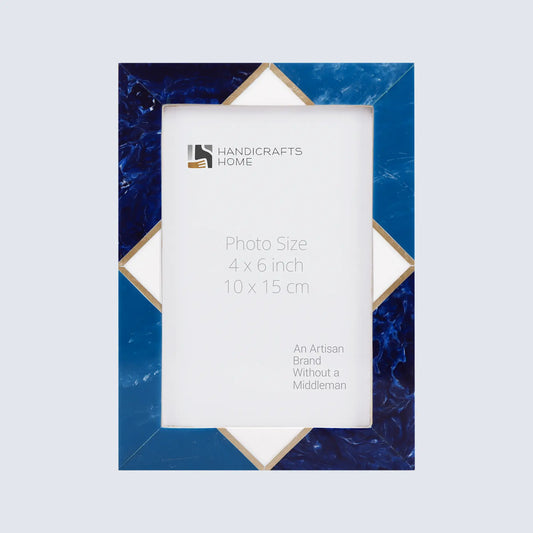 Picture Frames Menton Blue Pattern Resin Inlay Collection in 3 Sizes – Wholesale picture frames