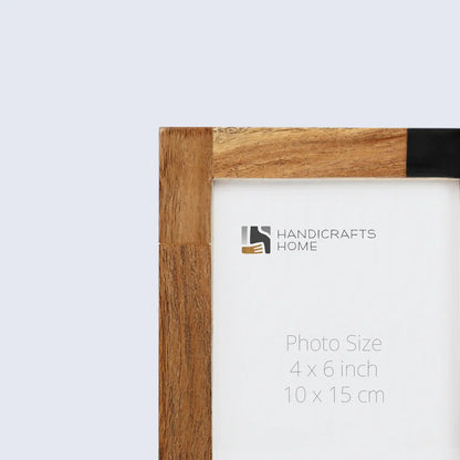 Picture Frames Mondrian Warm Oak Pattern Resin Inlay Collection in 3 Sizes – Wholesale picture frames