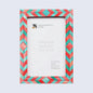 Picture Frames Mosaic Chevron Pattern Bone Inlay Collection in 3 sizes, Green & Red – Wholesale picture frames