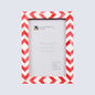 Picture Frames Mosaic Chevron Pattern Bone Inlay Collection in 3 sizes, Red – Wholesale picture frames