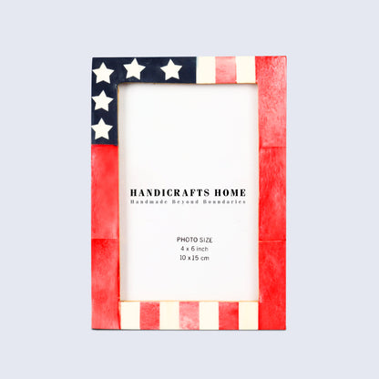 Picture Frame USA American Flag Pattern Bone & Resin Inlay Collection in 28 Sizes – Wholesale picture frames