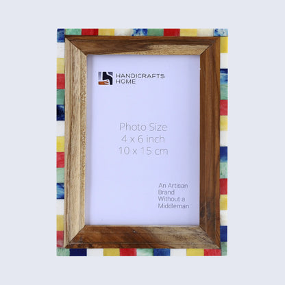Picture Frames Fairground Circus Pattern Bone & Resin Inlay Collection in 2 Sizes – Wholesale picture frames