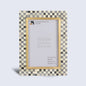 Bone Inlay & Brass Checkered Pattern Picture Frame - 4x6 – Wholesale picture frames