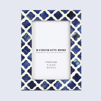 Picture Frames Indigo Pattern Bone & Resin Inlay Collection, 4x6 – Wholesale picture frames