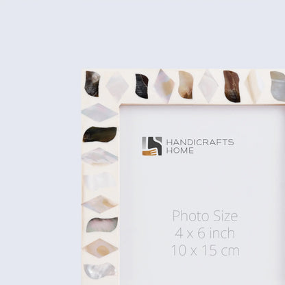 Picture Frames Pearlescent Fossil Pattern Mother of Pearl & Resin Collection in 3 Sizes – Wholesale picture frames