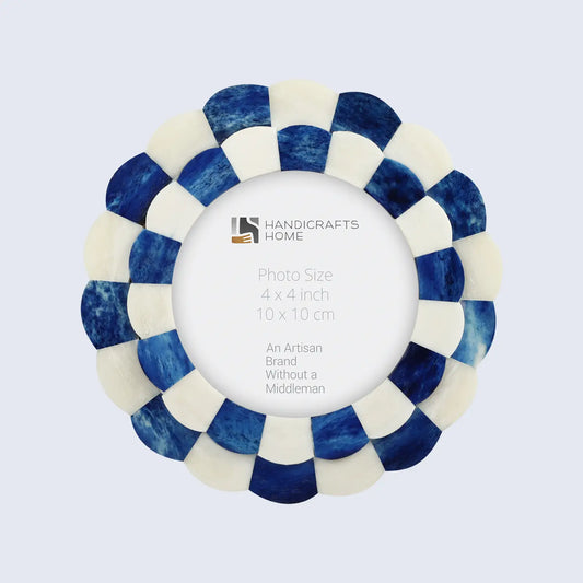 Picture Frames Scalloped Pattern Bone Inlay Collection in 4 sizes, Blue – Wholesale picture frames