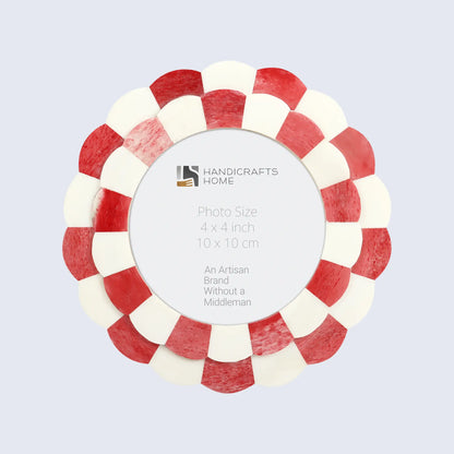 Picture Frames Scalloped Pattern Bone Inlay Collection in 4 sizes, Red – Wholesale picture frames