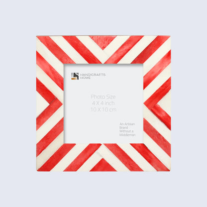 Picture Frames Chevron Pattern Bone Inlay Collection in 4 Sizes, Red – Wholesale picture frames