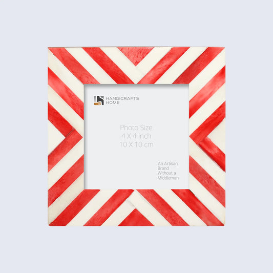 Picture Frames Chevron Pattern Bone Inlay Collection in 4 Sizes, Red – Wholesale picture frames