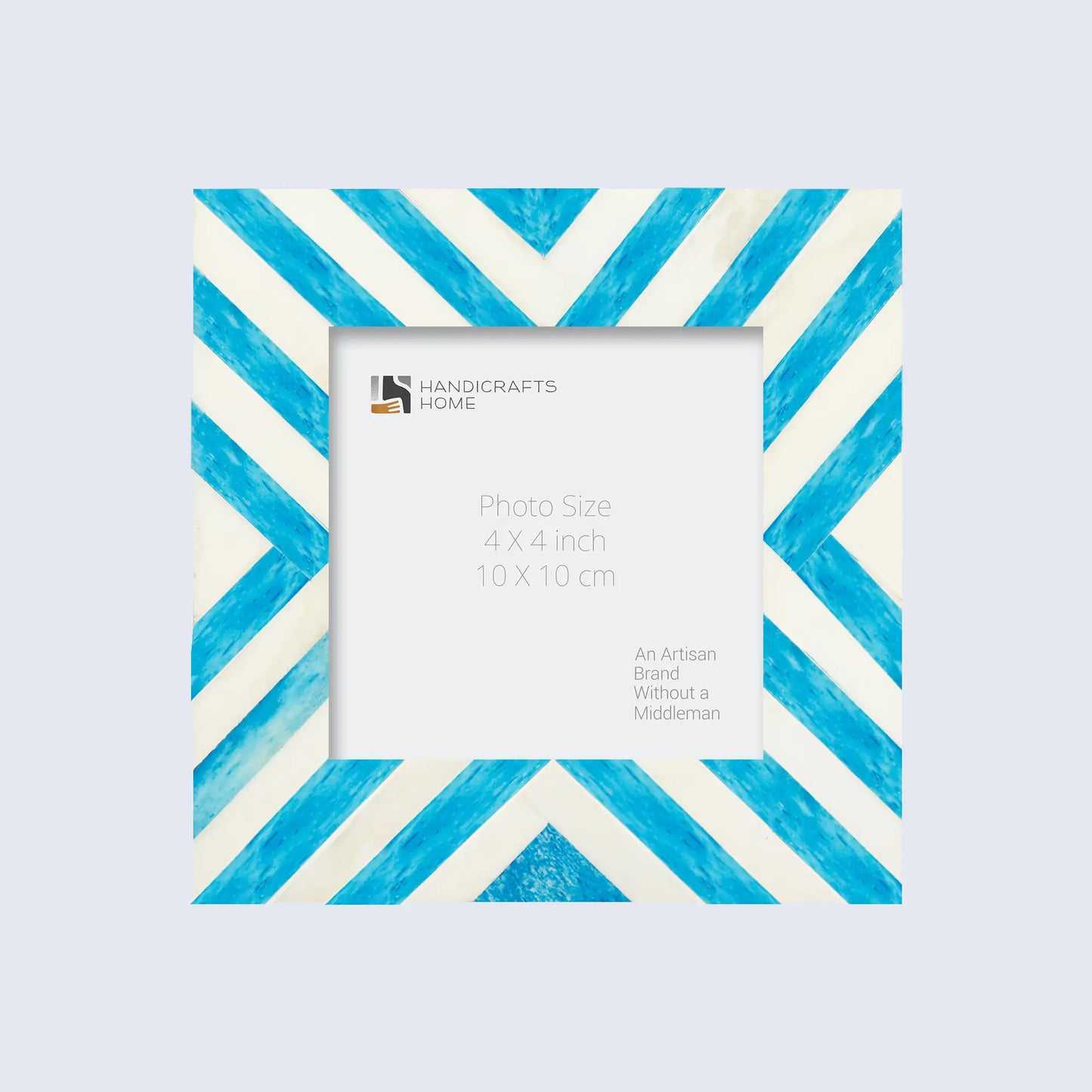 Picture Frames Chevron Pattern Bone Inlay Collection in 2 Sizes, Turquoise – Wholesale picture frames