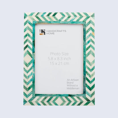Picture Frames Taj Pattern Bone Inlay Collection in 25 Sizes, Green – Wholesale picture frames