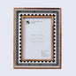 Wood Resin Inlay Handmade Black & White Geometric Picture Frame – 4x6, 5x7 – Wholesale picture frames