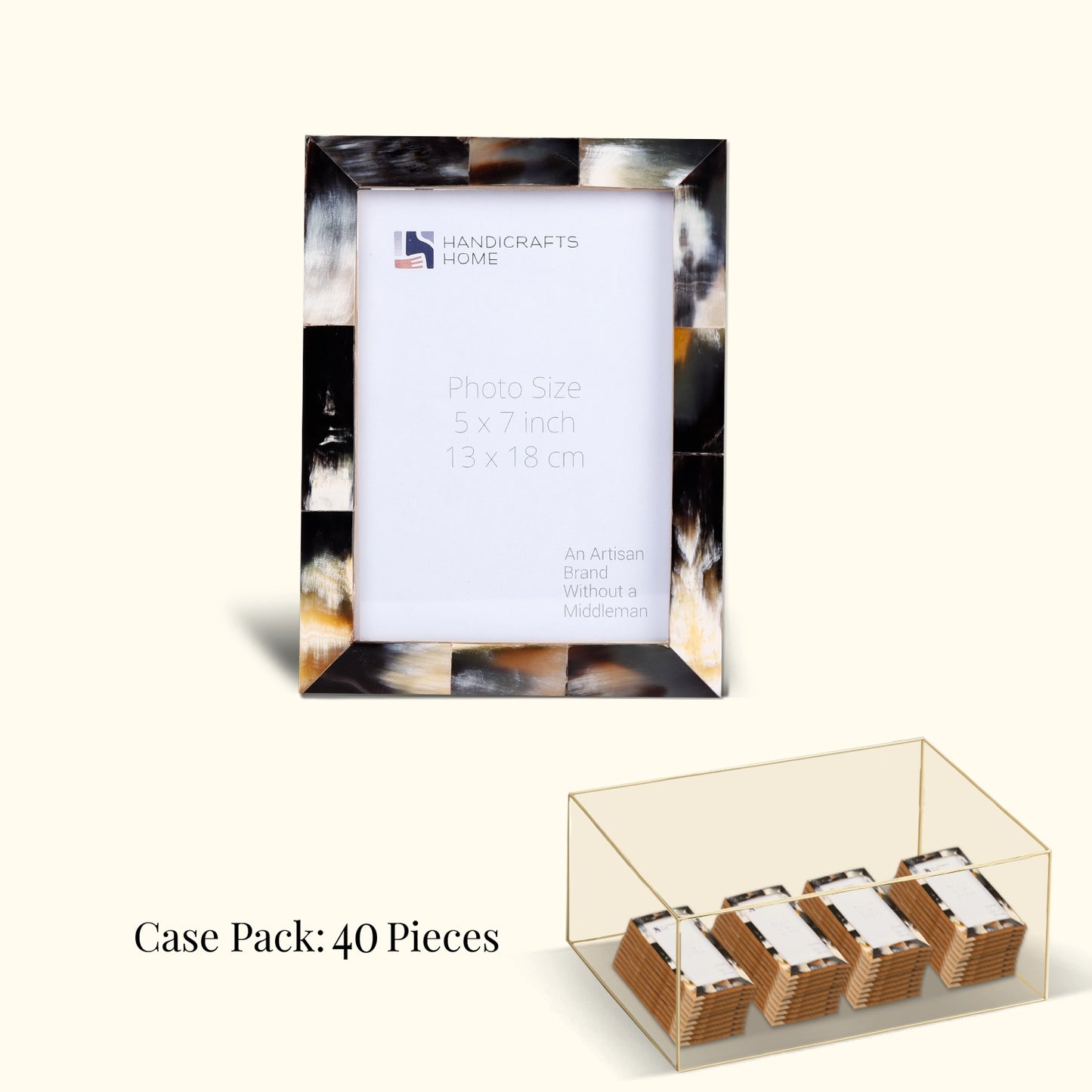 Decorative Picture Frames Essence Black, 5x7, Pack of 40