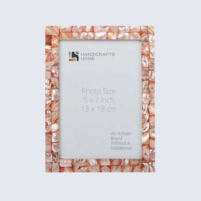Picture Frames Mother of Pearl Collection in 3 Sizes, Pink – Wholesale picture frames
