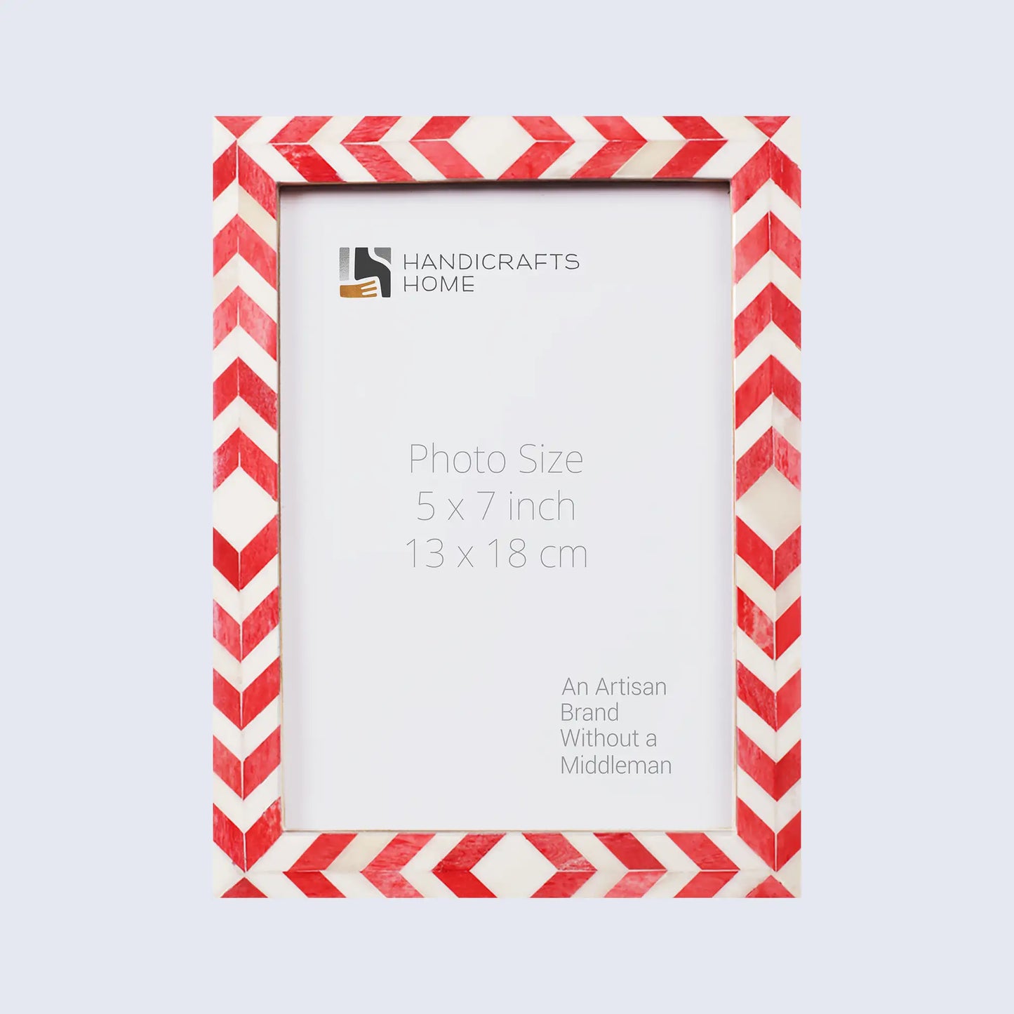 Picture Frames Mosaic Chevron Pattern Bone Inlay Collection in 3 sizes, Red – Wholesale picture frames