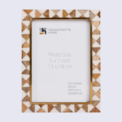 Picture Frames Halo Ivory Pattern Bone Inlay Collection in 3 Sizes – Wholesale picture frames