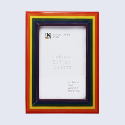 Picture Frames Spectrum Pride Pattern Resin Inlay Collection in 3 Sizes – Wholesale picture frames