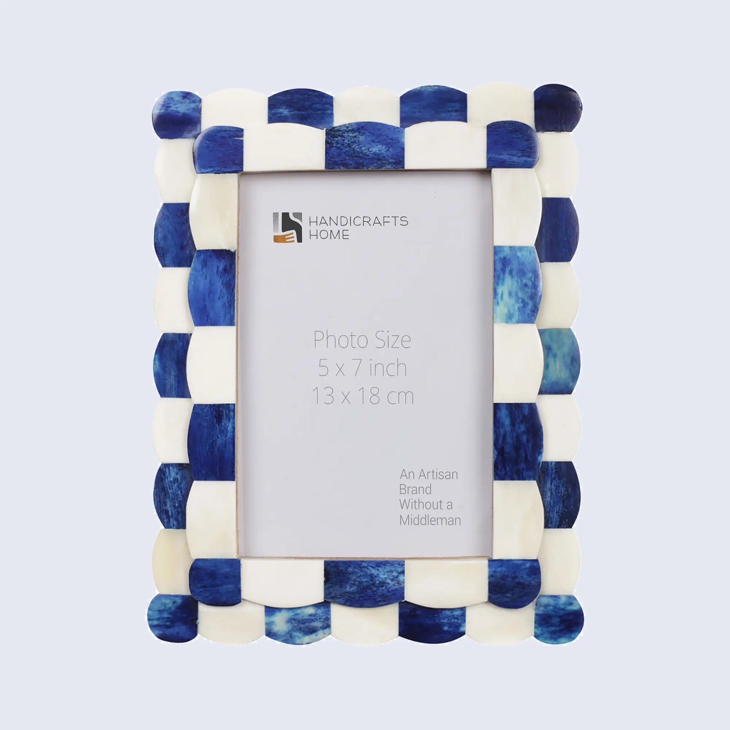 Picture Frames Scalloped Pattern Bone Inlay Collection in 4 sizes, Blue – Wholesale picture frames