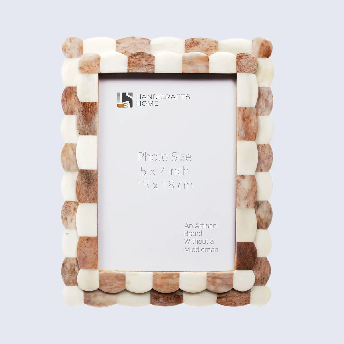 Picture Frames Scalloped Pattern Bone Inlay Collection in 4 sizes, Brown – Wholesale picture frames