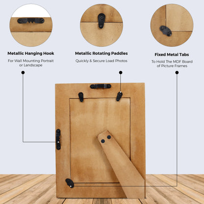 Picture Frames Chevron Pattern Bone Inlay Collection in 2 Sizes, Make to Order, Brown – Wholesale picture frames