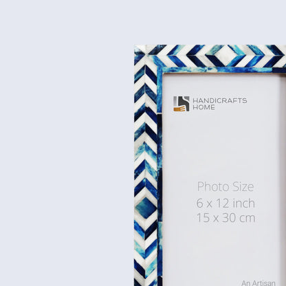 Picture Frames Taj Pattern Bone Inlay Collection in 27 Sizes, Blue – Wholesale picture frames
