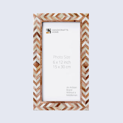 Picture Frames Taj Pattern Bone Inlay Collection in 27 Sizes, Brown – Wholesale picture frames