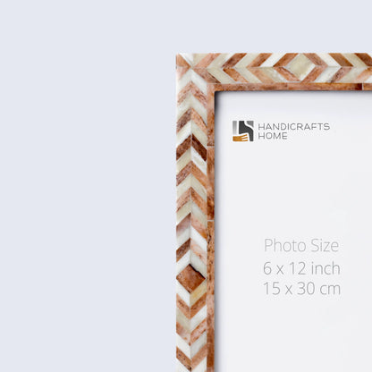 Picture Frames Taj Pattern Bone Inlay Collection in 27 Sizes, Brown – Wholesale picture frames