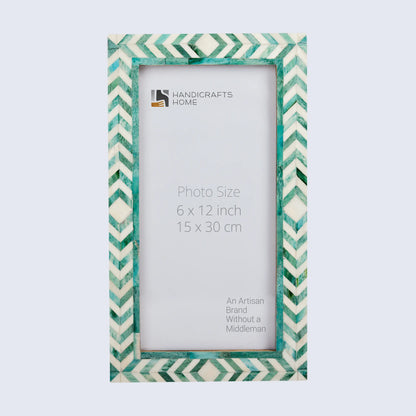 Picture Frames Taj Pattern Bone Inlay Collection in 25 Sizes, Green – Wholesale picture frames