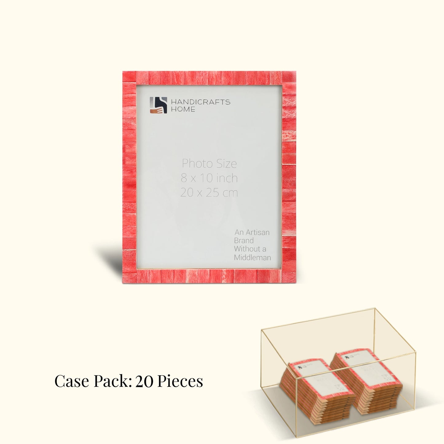 Decorative Picture Frames Bone Red, 8x10, Pack of 20
