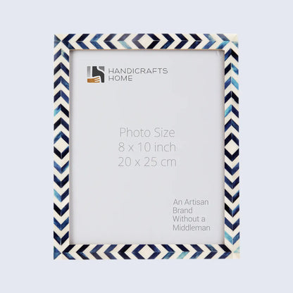 Picture Frames Taj Pattern Bone Inlay Collection in 27 Sizes, Blue – Wholesale picture frames