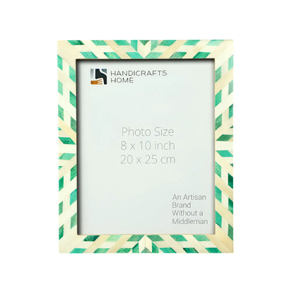 Hypno Nature Bone Inlay Green & White Picture Frame Collection in 3 Sizes – Wholesale picture frames