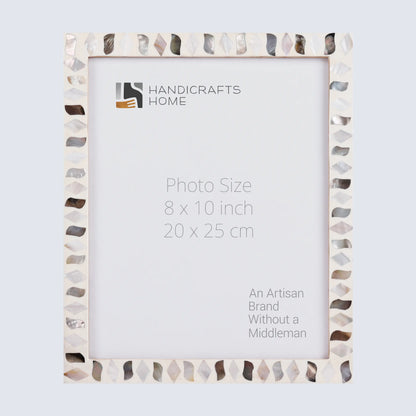 Picture Frames Pearlescent Fossil Pattern Mother of Pearl & Resin Collection in 3 Sizes – Wholesale picture frames
