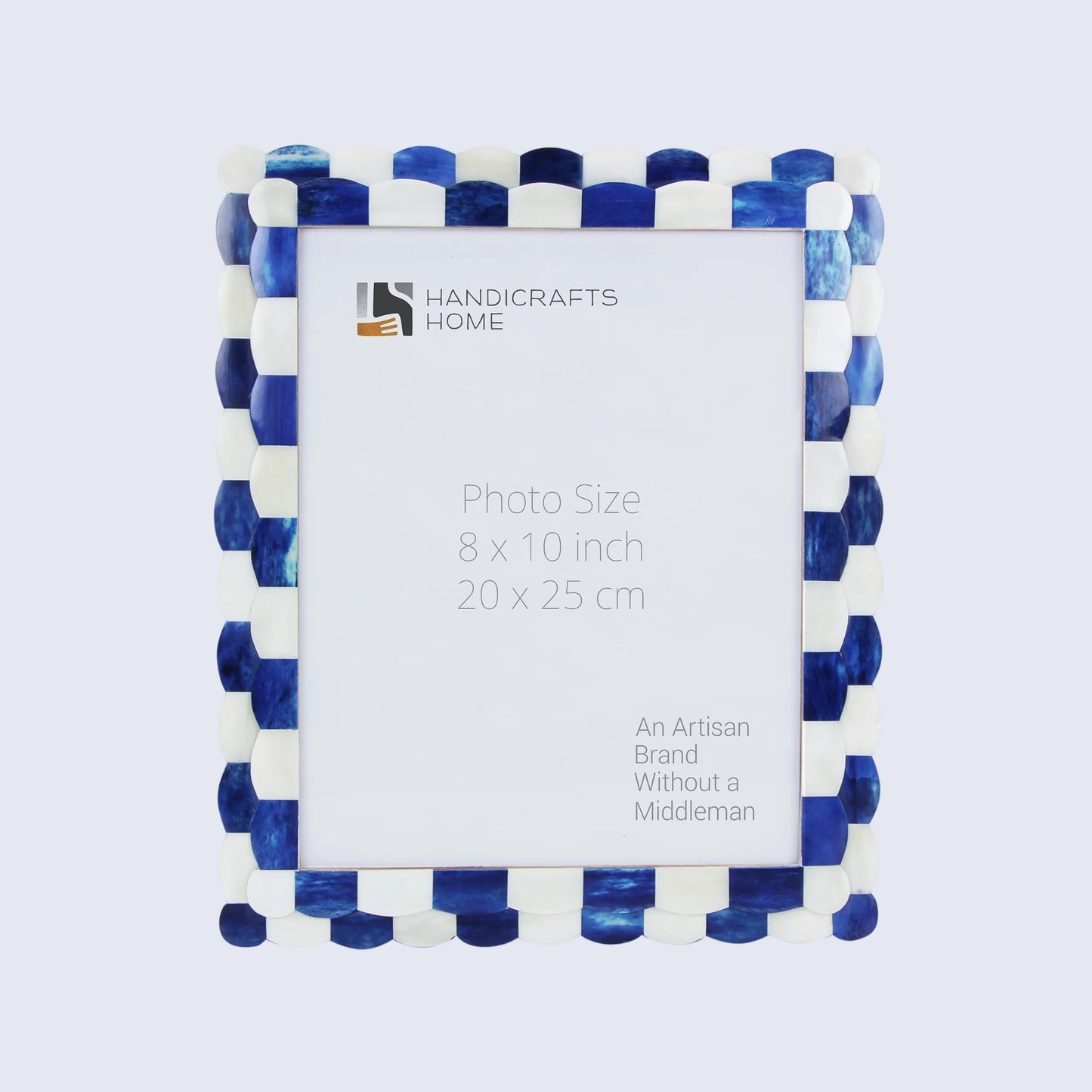 Picture Frames Scalloped Pattern Bone Inlay Collection in 4 sizes, Blue – Wholesale picture frames