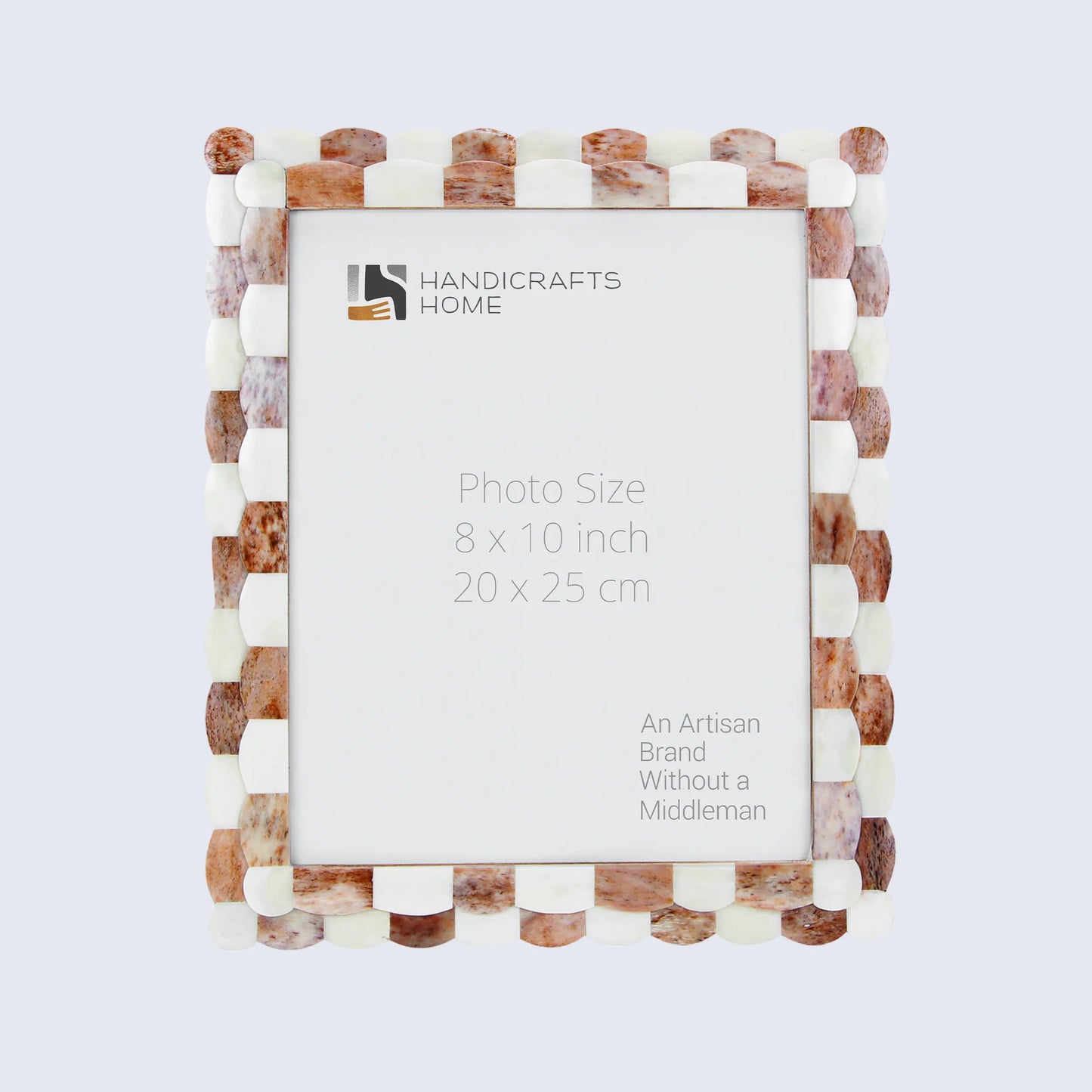 Picture Frames Scalloped Pattern Bone Inlay Collection in 4 sizes, Brown – Wholesale picture frames
