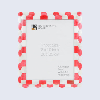 Picture Frames Scalloped Pattern Bone Inlay Collection in 4 sizes, Red – Wholesale picture frames