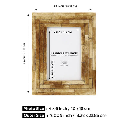 Picture Frames Antique Pattern Bone Inlay Collection in 2 Sizes, Brown – Wholesale picture frames