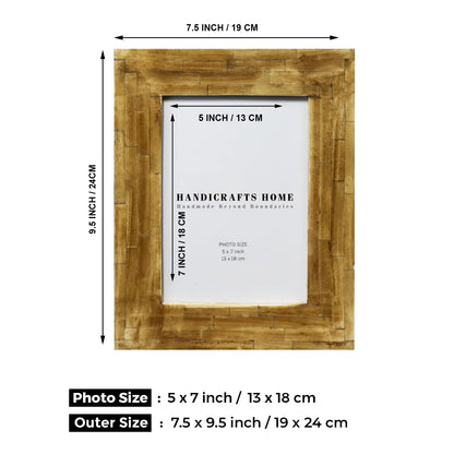 Picture Frames Antique Pattern Bone Inlay Collection in 2 Sizes, Brown – Wholesale picture frames