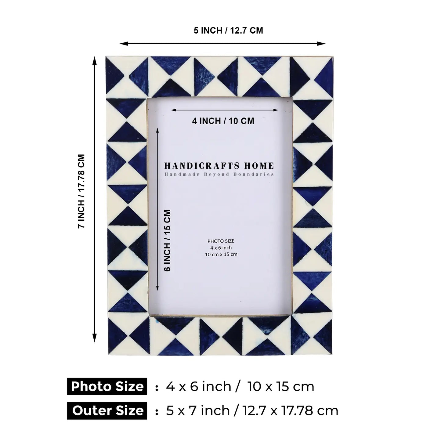 Picture Frames Indigo Bone Inlay Collection in Blue, 4x6 – Wholesale picture frames