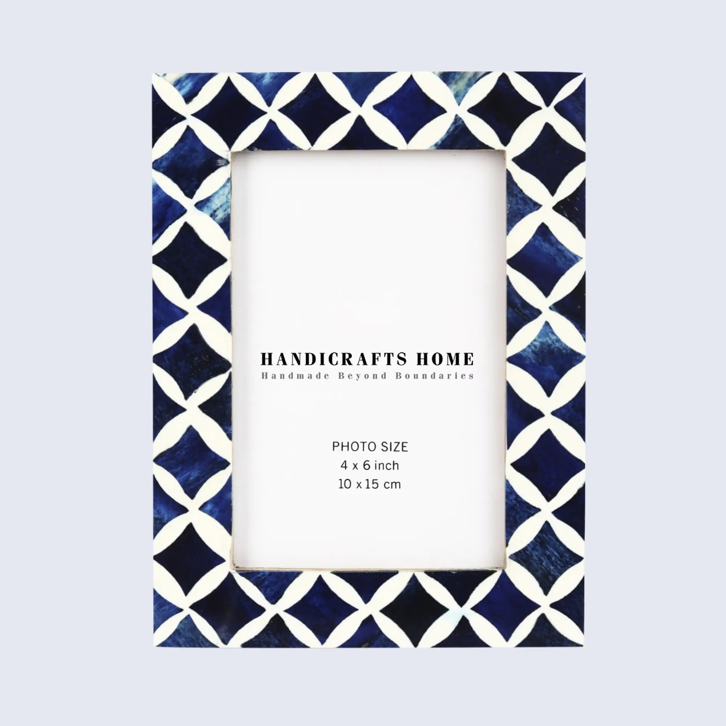 Picture Frames Indigo Mosaic Star Pattern Bone & Resin Inlay Collection, 4x6 – Wholesale picture frames