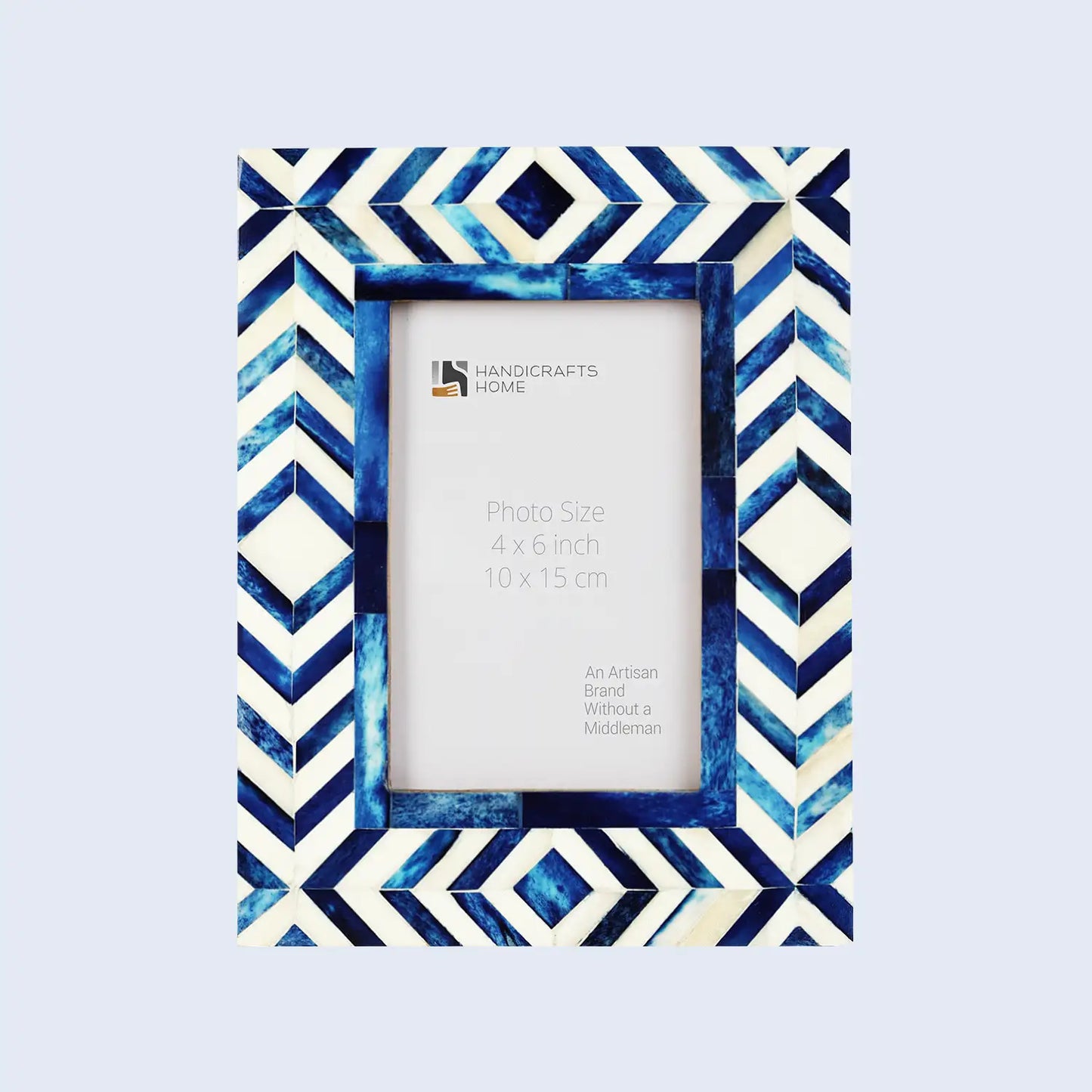 Picture Frames Taj Pattern Bone Inlay Collection in 27 Sizes, Blue – Wholesale picture frames