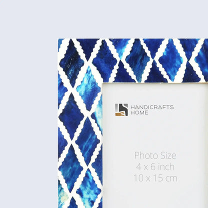 Picture Frames Mosaic Diamond Pattern Bone & Resin Inlay Collection in 3 colors, 4x6 – Wholesale picture frames