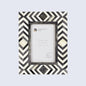 Picture Frames Mosaic Chevron Pattern Bone Inlay Collection in 3 sizes, Grey – Wholesale picture frames