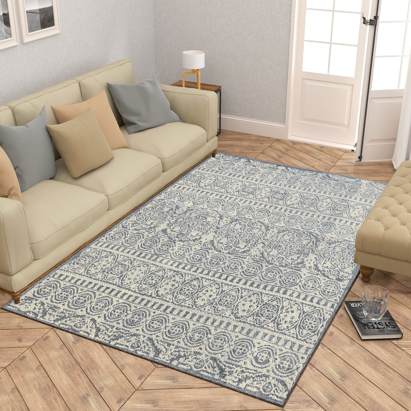 Premium Hand-Tufted Rug Made of 100% Wool  - Relic Light - 3x5 Feet